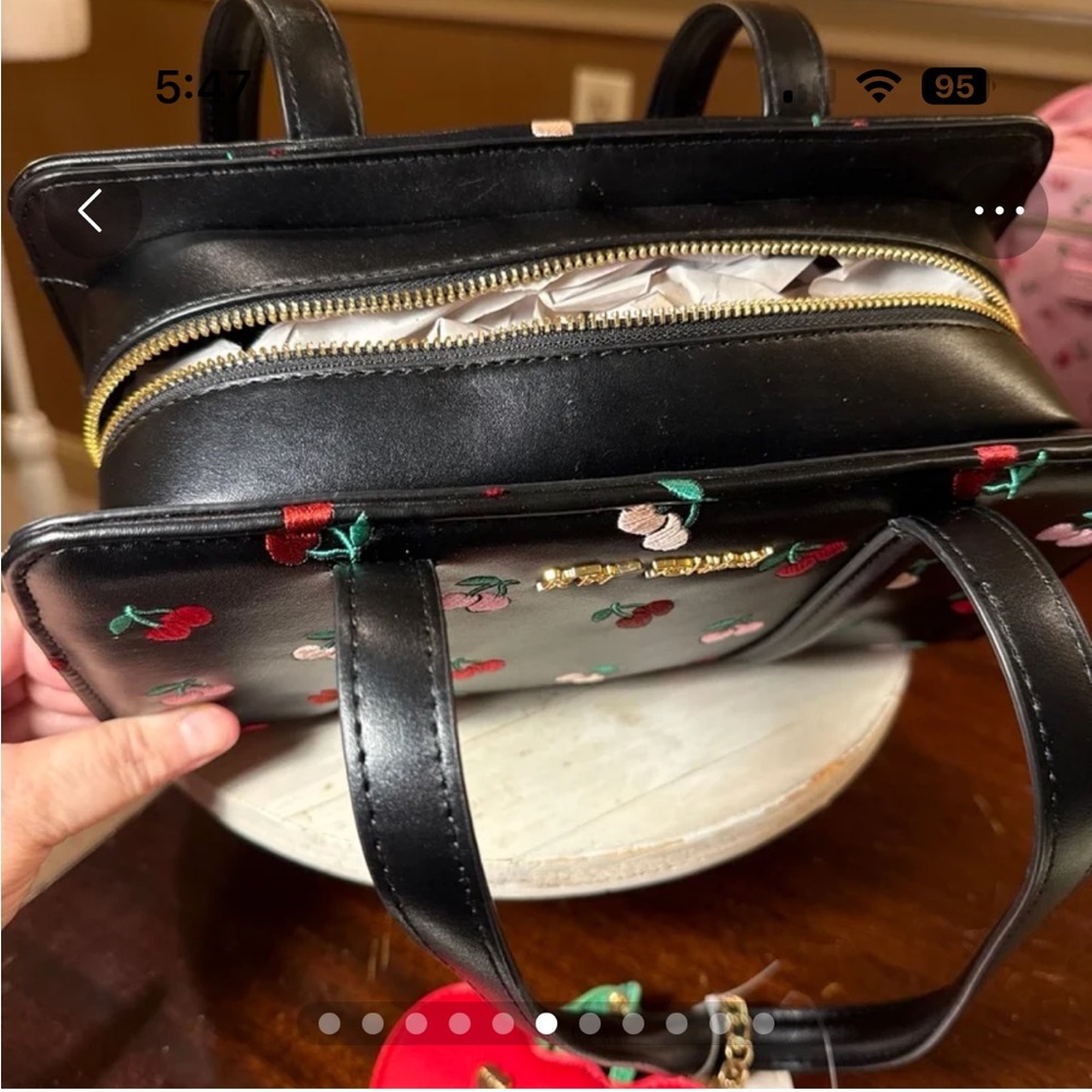 NWT Betsey Johnson Cherry Bag & Matching Wristlet SET - Picture 6 of 10